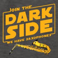 Join The Dark Side Saxophone Player Vector Backpack