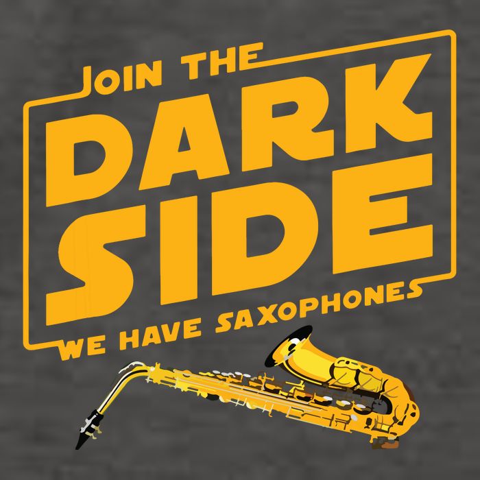 Join The Dark Side Saxophone Player Vector Backpack