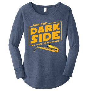 Join The Dark Side Saxophone Player Women's Perfect Tri Tunic Long Sleeve Shirt