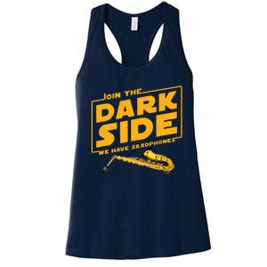 Join The Dark Side Saxophone Player Women's Racerback Tank