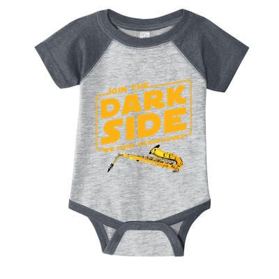 Join The Dark Side Saxophone Player Infant Baby Jersey Bodysuit