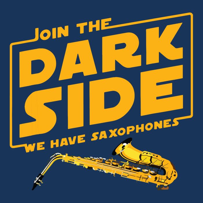 Join The Dark Side Saxophone Player Infant Baby Jersey Bodysuit
