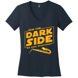 Join The Dark Side Saxophone Player Women's V-Neck T-Shirt