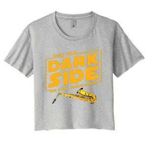 Join The Dark Side Saxophone Player Women's Crop Top Tee