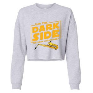 Join The Dark Side Saxophone Player Cropped Pullover Crew