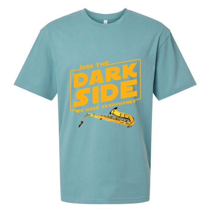 Join The Dark Side Saxophone Player Sueded Cloud Jersey T-Shirt
