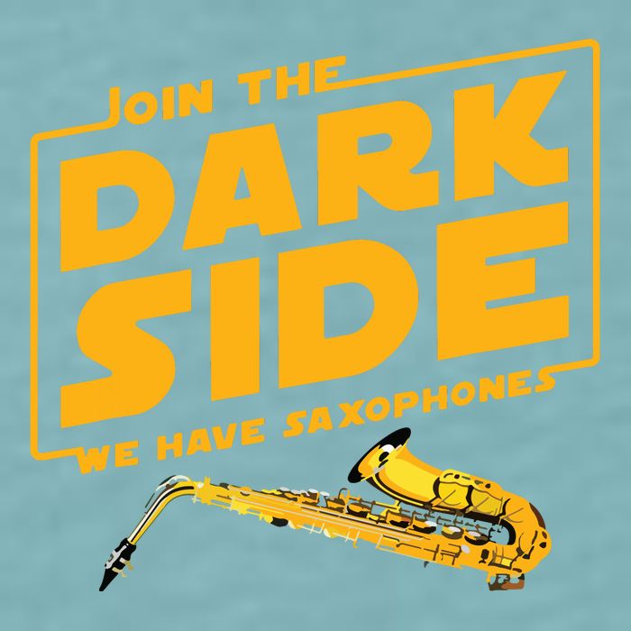 Join The Dark Side Saxophone Player Sueded Cloud Jersey T-Shirt