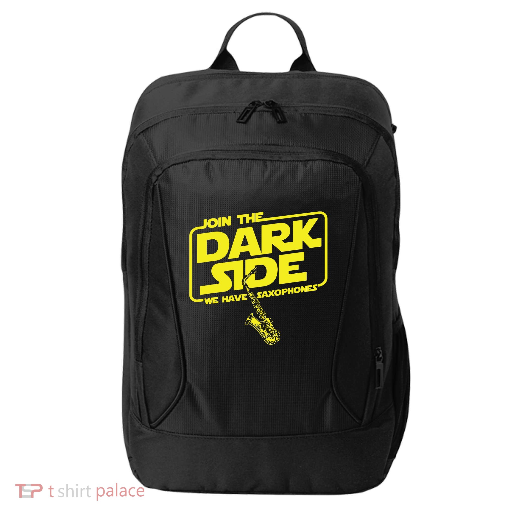 Join The Dark Side We Have Saxophones Saxophonist Jazz City Backpack