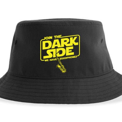 Join The Dark Side We Have Saxophones Saxophonist Jazz Sustainable Bucket Hat