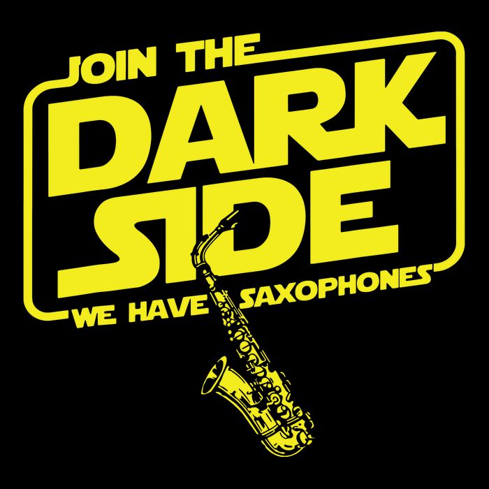 Join The Dark Side We Have Saxophones Saxophonist Jazz 7-Panel Snapback Hat