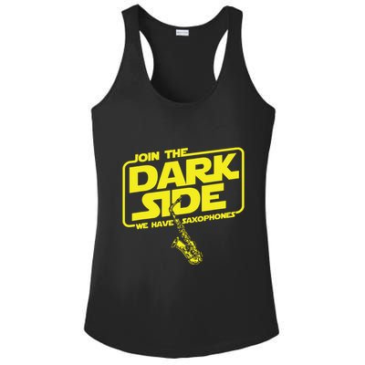 Join The Dark Side We Have Saxophones Saxophonist Jazz Ladies PosiCharge Competitor Racerback Tank