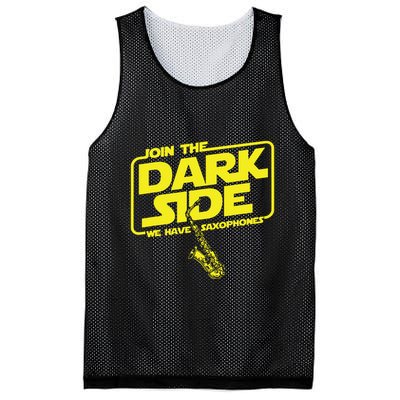 Join The Dark Side We Have Saxophones Saxophonist Jazz Mesh Reversible Basketball Jersey Tank