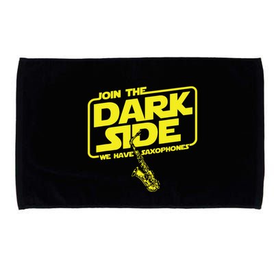 Join The Dark Side We Have Saxophones Saxophonist Jazz Microfiber Hand Towel