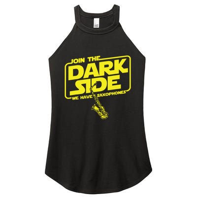 Join The Dark Side We Have Saxophones Saxophonist Jazz Women's Perfect Tri Rocker Tank