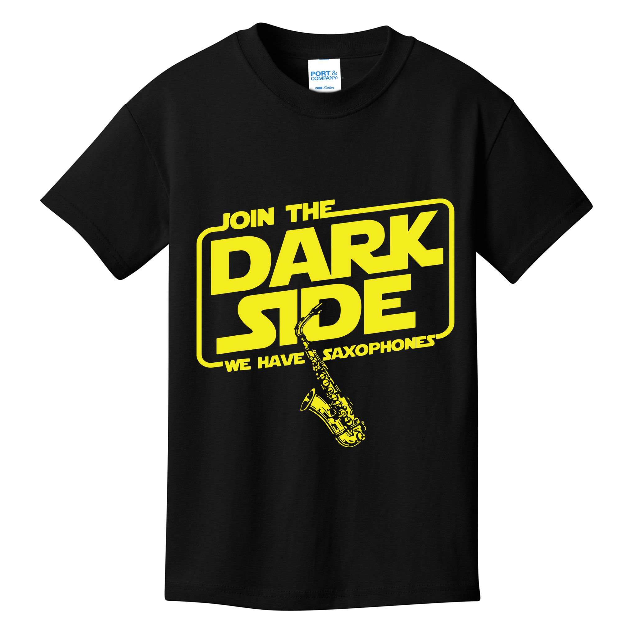 Join The Dark Side We Have Saxophones Saxophonist Jazz Kids T-Shirt