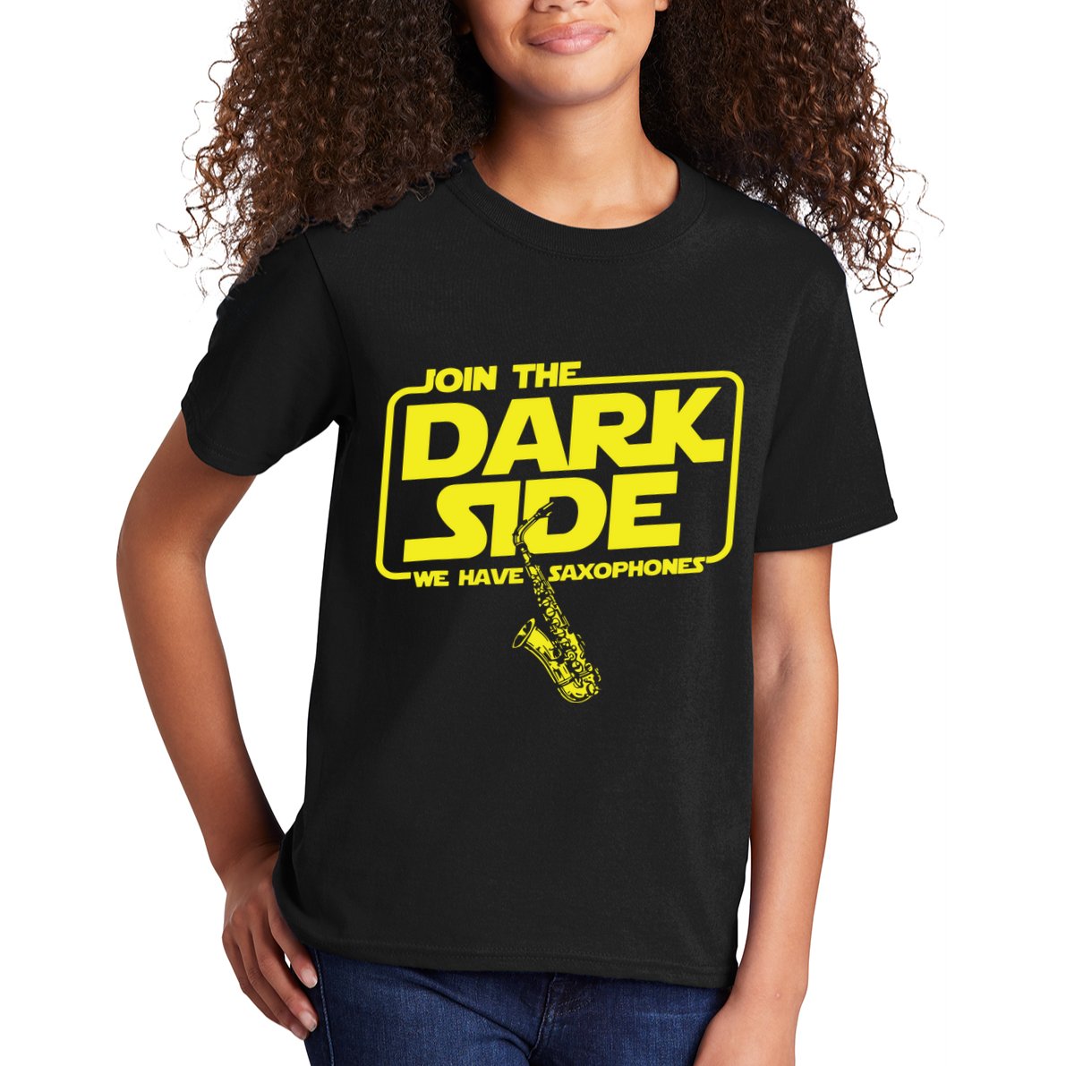 Join The Dark Side We Have Saxophones Saxophonist Jazz Kids T-Shirt