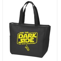 Join The Dark Side We Have Saxophones Saxophonist Jazz Zip Tote Bag