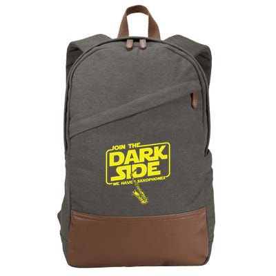 Join The Dark Side We Have Saxophones Saxophonist Jazz Cotton Canvas Backpack