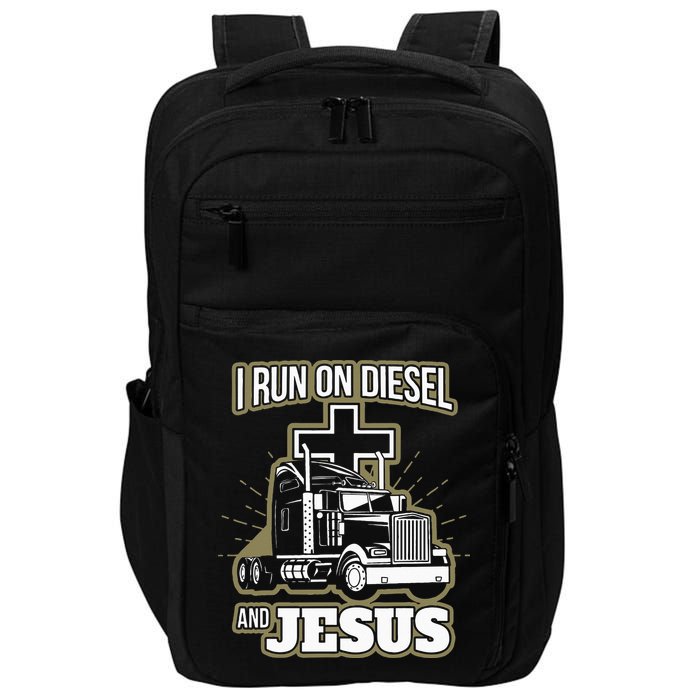 Jesus Truck Driver Christian Trucker Impact Tech Backpack