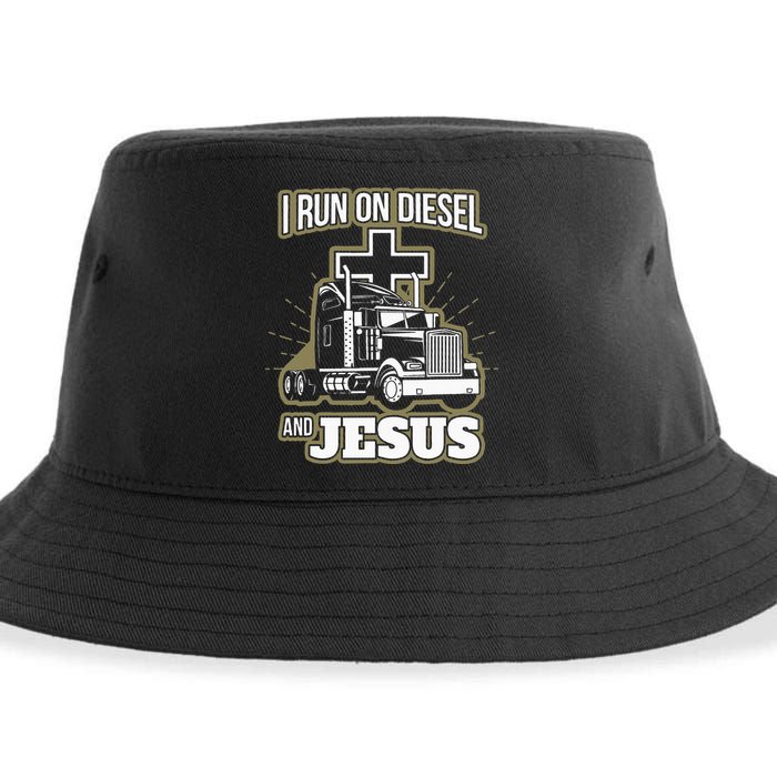 Jesus Truck Driver Christian Trucker Sustainable Bucket Hat