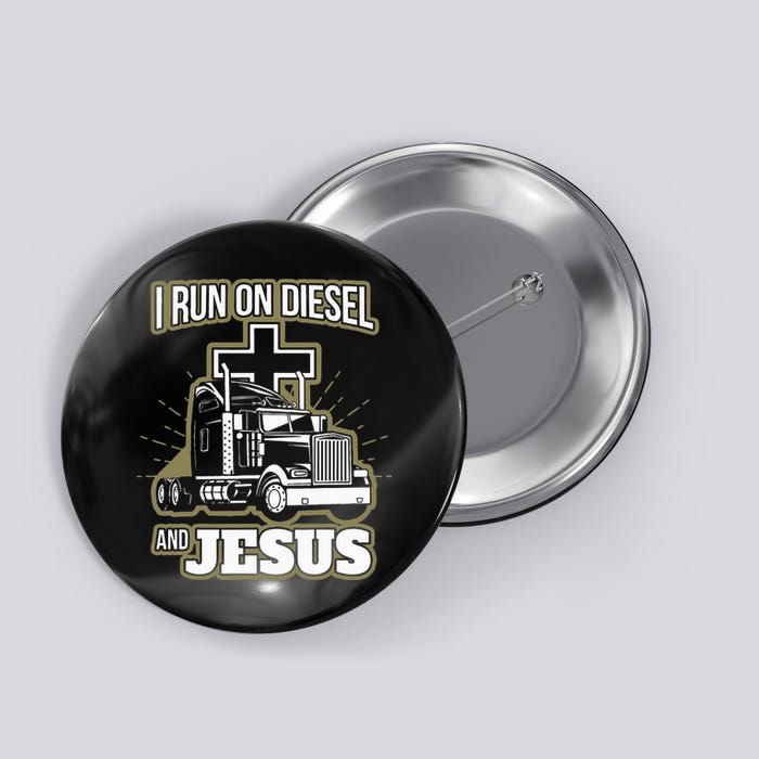 Jesus Truck Driver Christian Trucker Button
