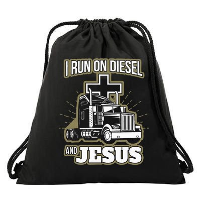 Jesus Truck Driver Christian Trucker Drawstring Bag