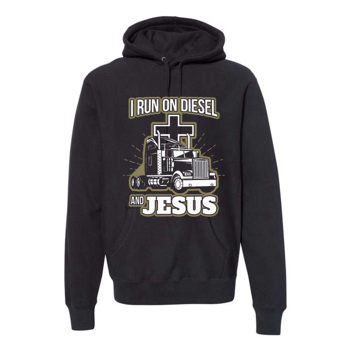 Jesus Truck Driver Christian Trucker Premium Hoodie