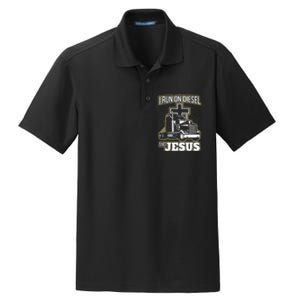 Jesus Truck Driver Christian Trucker Dry Zone Grid Polo