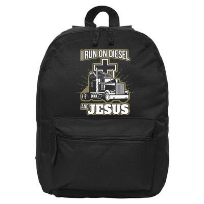 Jesus Truck Driver Christian Trucker 16 in Basic Backpack