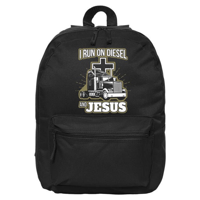 Jesus Truck Driver Christian Trucker 16 in Basic Backpack