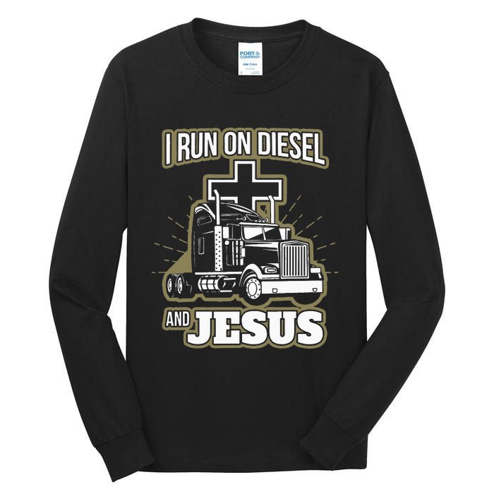 Jesus Truck Driver Christian Trucker Tall Long Sleeve T-Shirt