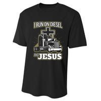 Jesus Truck Driver Christian Trucker Performance Sprint T-Shirt