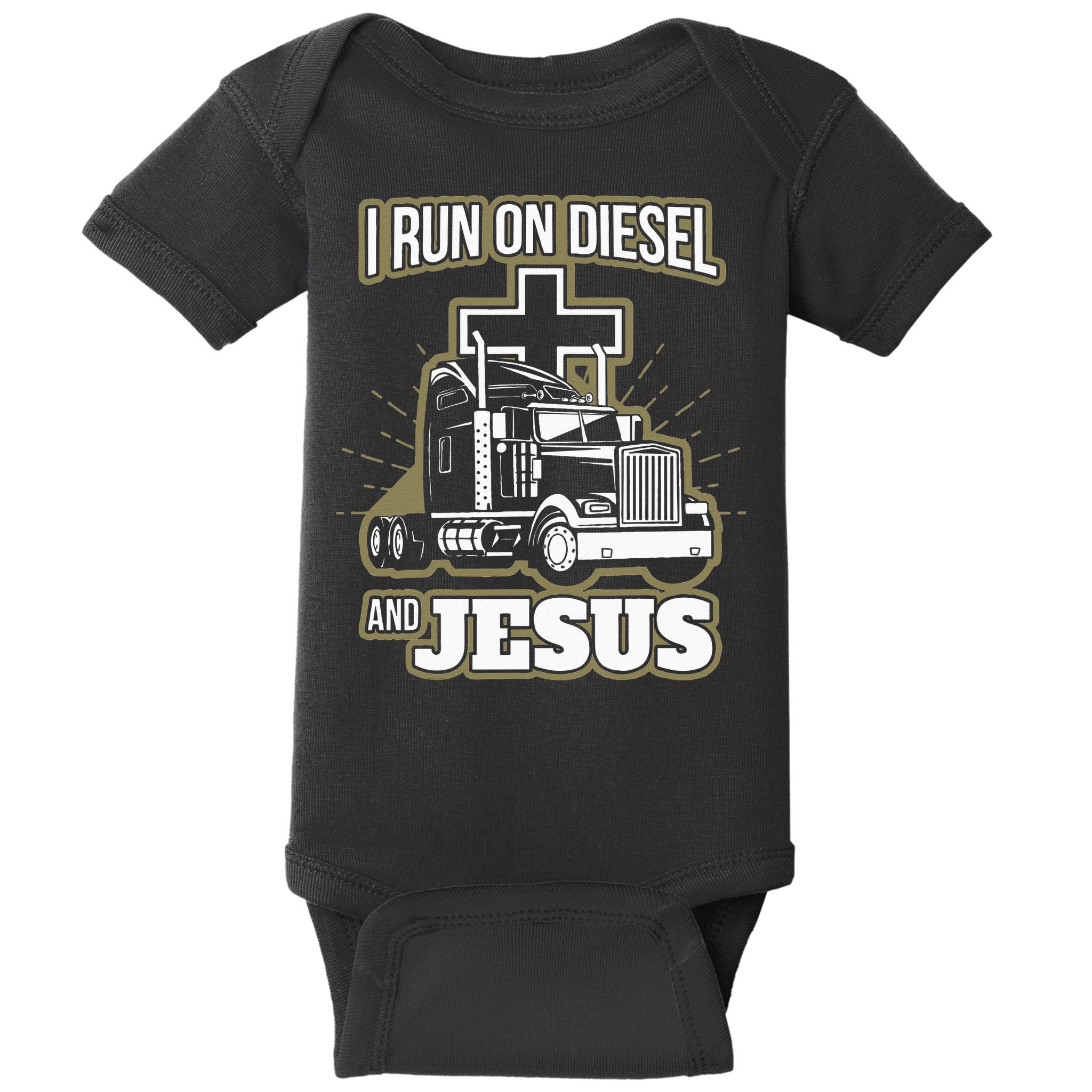 Jesus Truck Driver Christian Trucker Baby Bodysuit