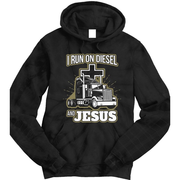 Jesus Truck Driver Christian Trucker Tie Dye Hoodie