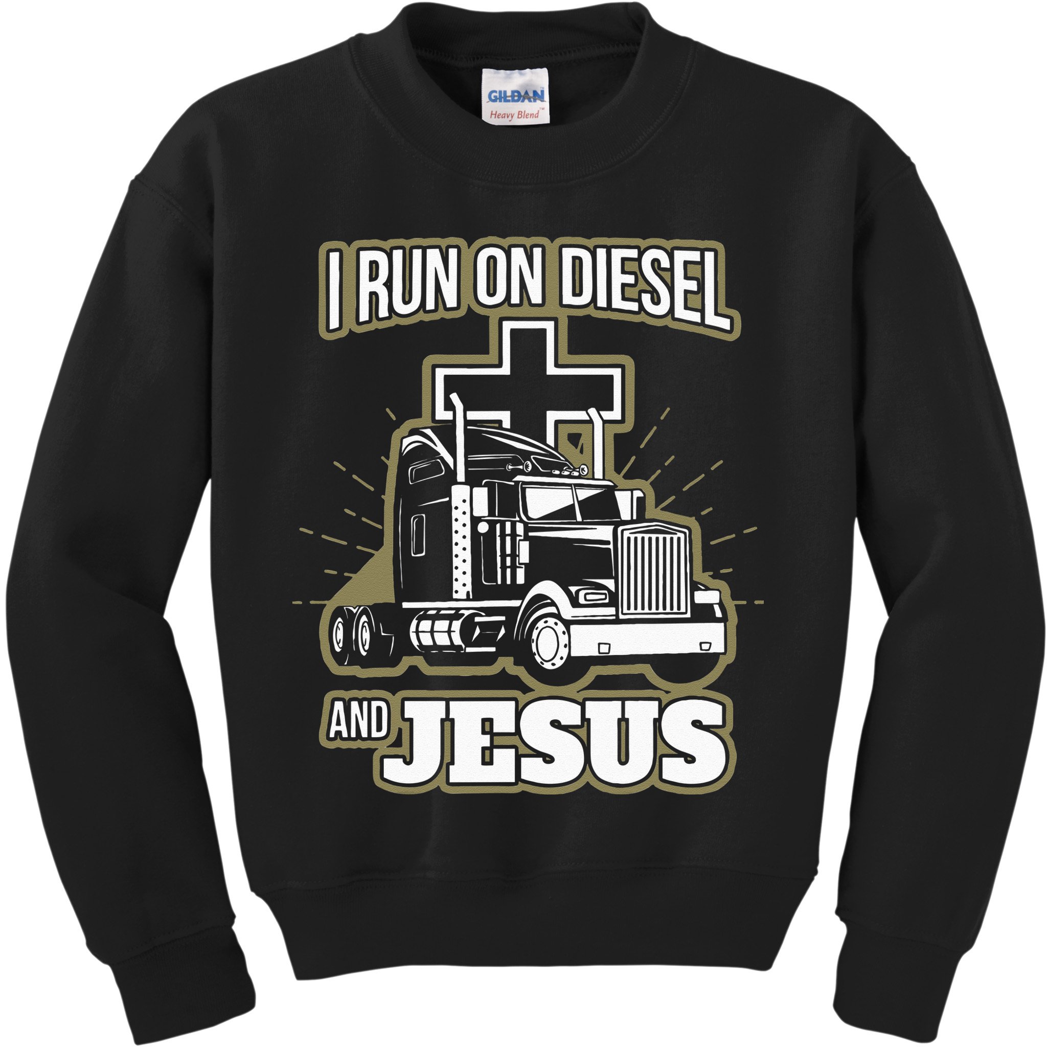 Jesus Truck Driver Christian Trucker Kids Sweatshirt