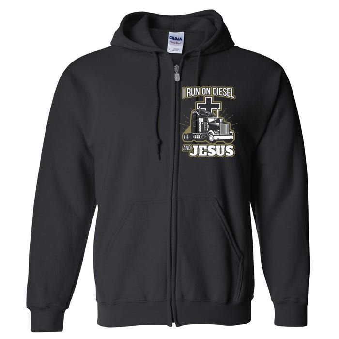 Jesus Truck Driver Christian Trucker Full Zip Hoodie