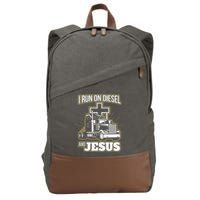 Jesus Truck Driver Christian Trucker Cotton Canvas Backpack