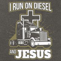 Jesus Truck Driver Christian Trucker Cotton Canvas Backpack
