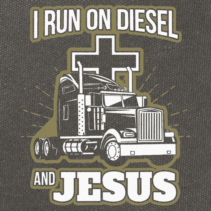Jesus Truck Driver Christian Trucker Cotton Canvas Backpack