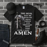 Jesus The Devil Saw Me With My Head Down (on back) Tall T-Shirt