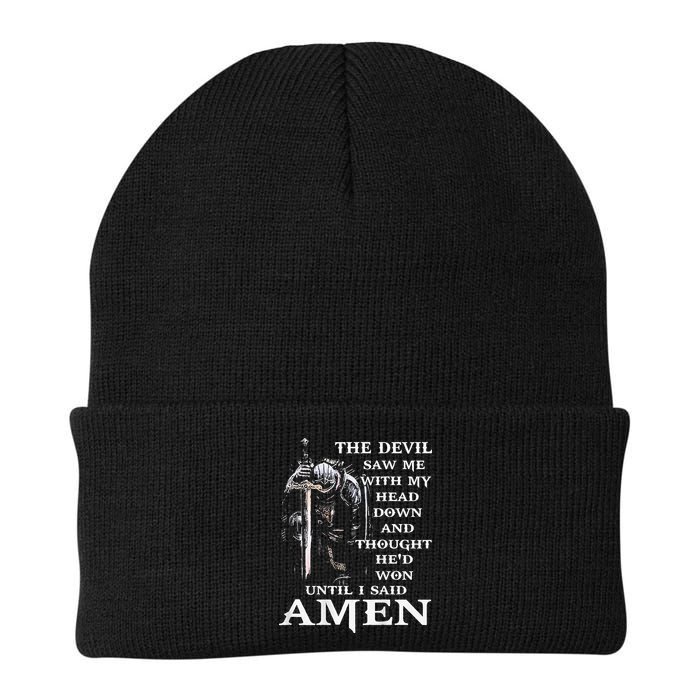 Jesus The Devil Saw Me With My Head Down (on back) Beanie