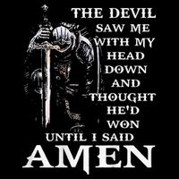 Jesus The Devil Saw Me With My Head Down (on back) 16 in Basic Backpack
