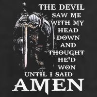 Jesus The Devil Saw Me With My Head Down (on back) Hat