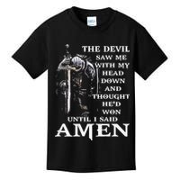 Jesus The Devil Saw Me With My Head Down (on back) Kids T-Shirt