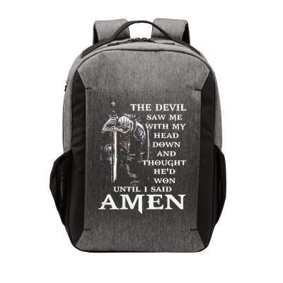 Jesus The Devil Saw Me With My Head Down (on back) Vector Backpack