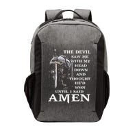 Jesus The Devil Saw Me With My Head Down (on back) Vector Backpack