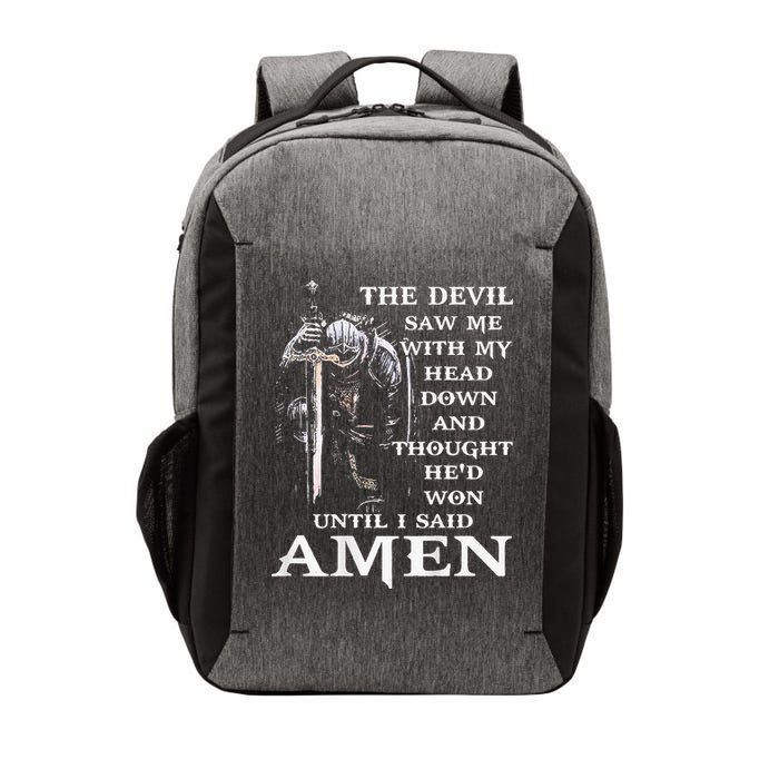 Jesus The Devil Saw Me With My Head Down (on back) Vector Backpack
