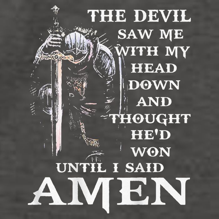 Jesus The Devil Saw Me With My Head Down (on back) Vector Backpack