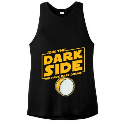 Join The Dark Side Bass Drum Player Ladies PosiCharge Tri-Blend Wicking Tank