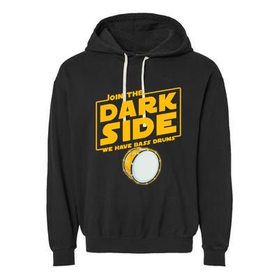 Join The Dark Side Bass Drum Player Garment-Dyed Fleece Hoodie